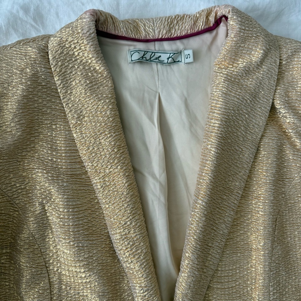 Chloe K Gold Women's Blazer - Picture 3 of 8